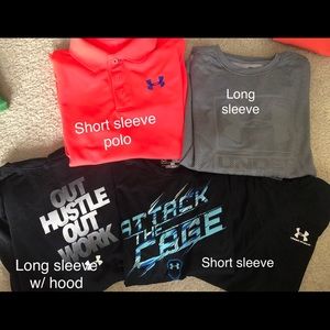 Lot of 5 Under ARMOUR - Youth Medium shirts